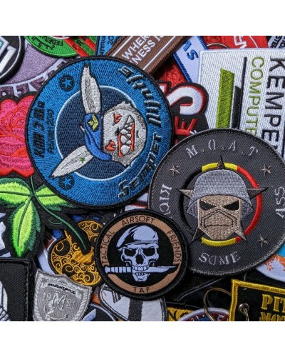 custom-made embroidered airsoft emblems