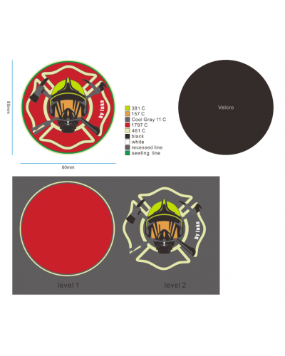 ontwerp: PVC Badges voor Brandweer en helpverlener