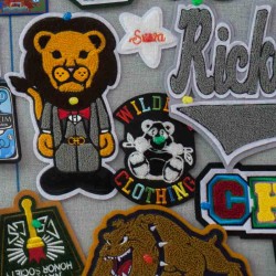 Custom chenille badges and patches