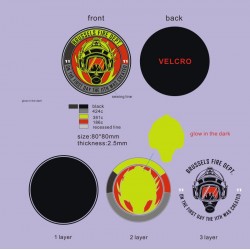 Militairy Rubber/PVC badges, custom made